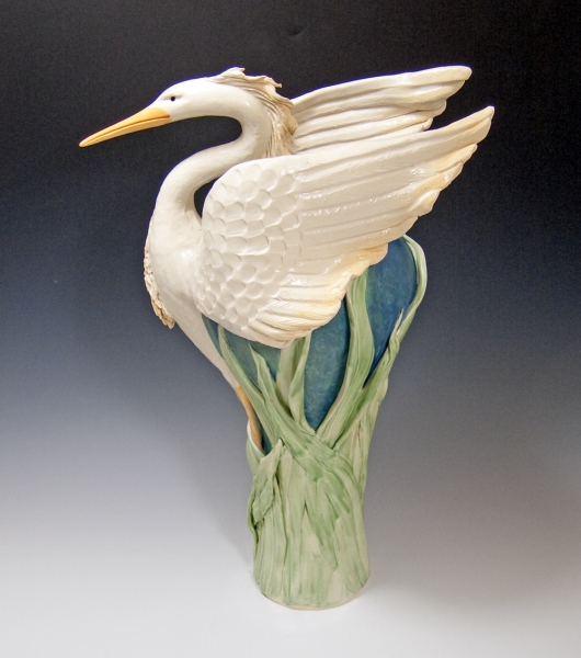 Click here to view Preying Heron Vase by Bonnie Belt