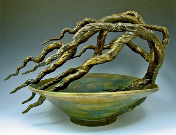 Click here to view Bronze Tree Pierced Bowl by Bonnie Belt