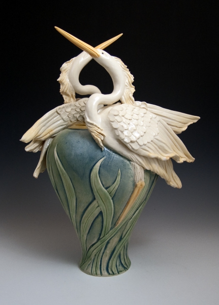 Click here to view Two Herons Vase by Bonnie Belt