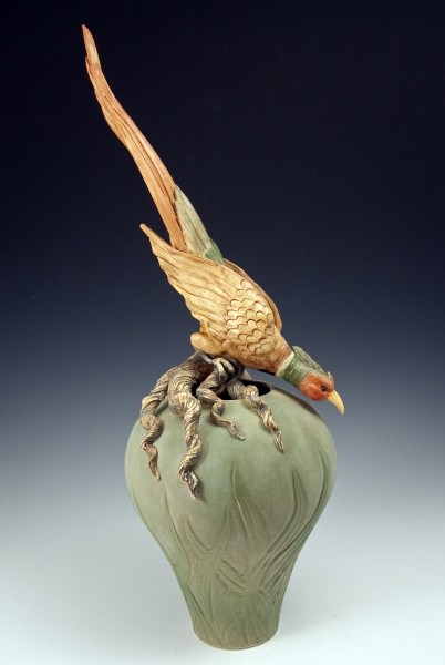 Click here to view Crouching Pheasant Vase by Bonnie Belt